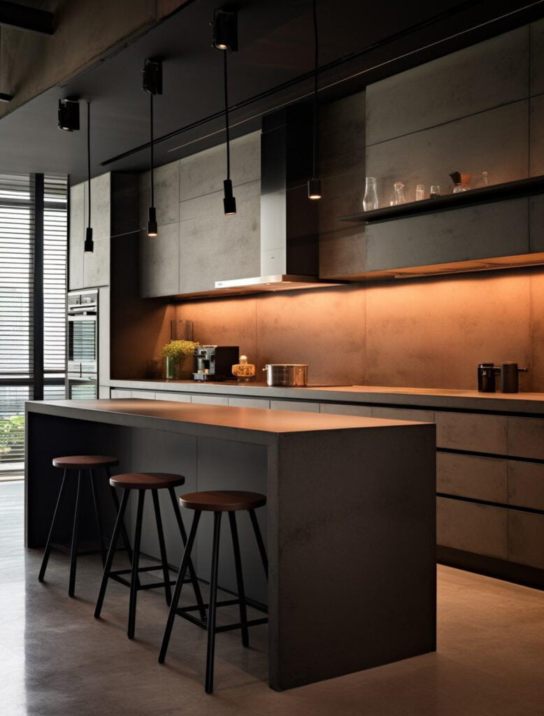 modern luxury black kitchen