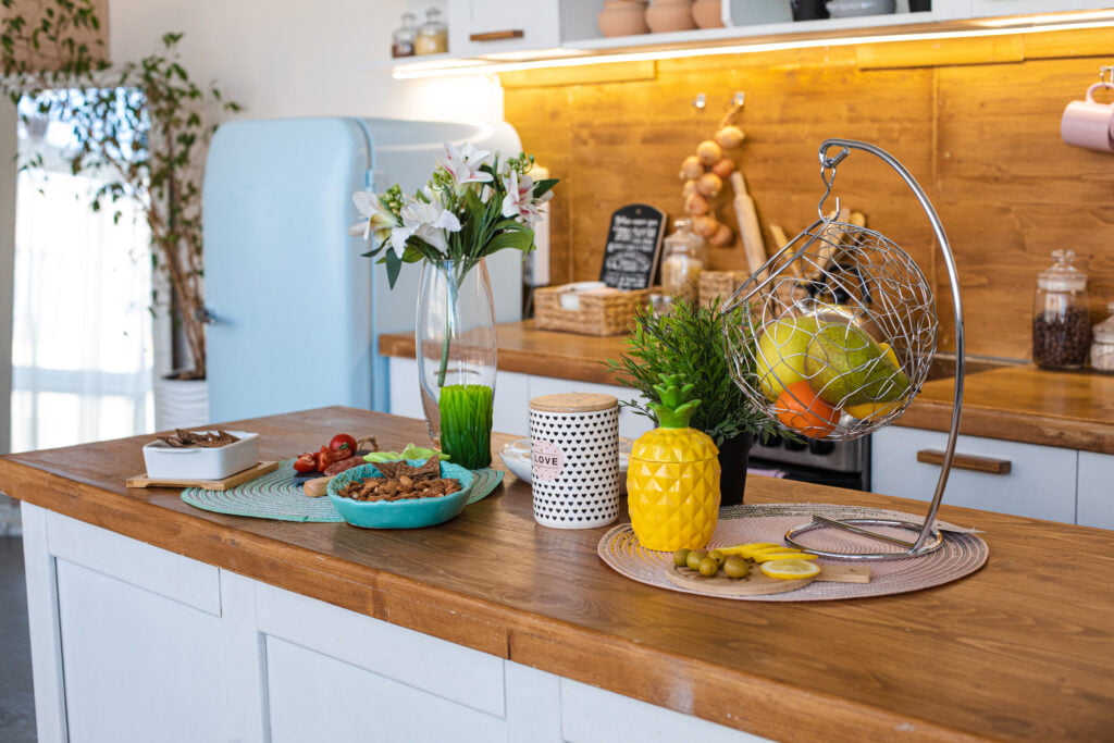 kitchen counter decor