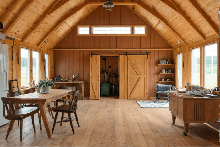 200 Sq Ft Finished Loft Shed Interior