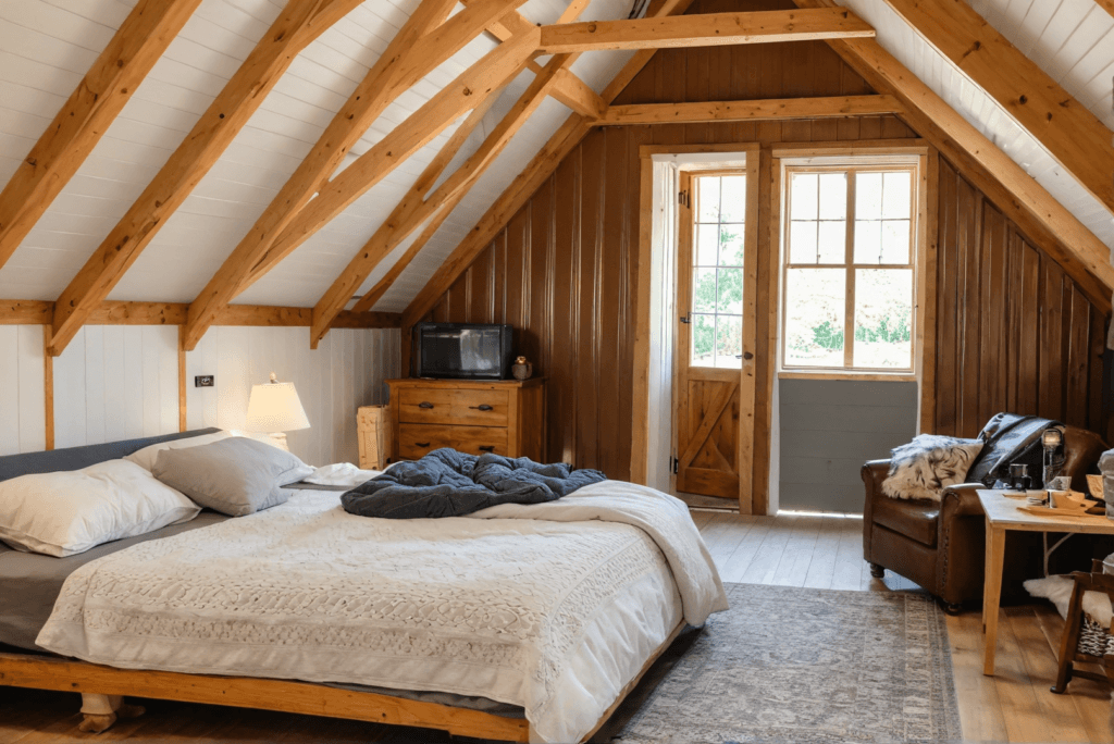 200 Square Foot Loft Shed Interior