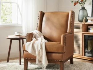 lark manor anneluise faux leather armchair