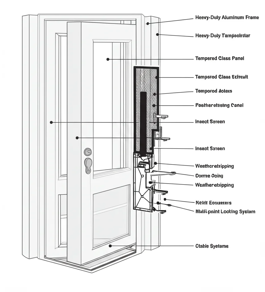Image of a 36x84 storm door installation