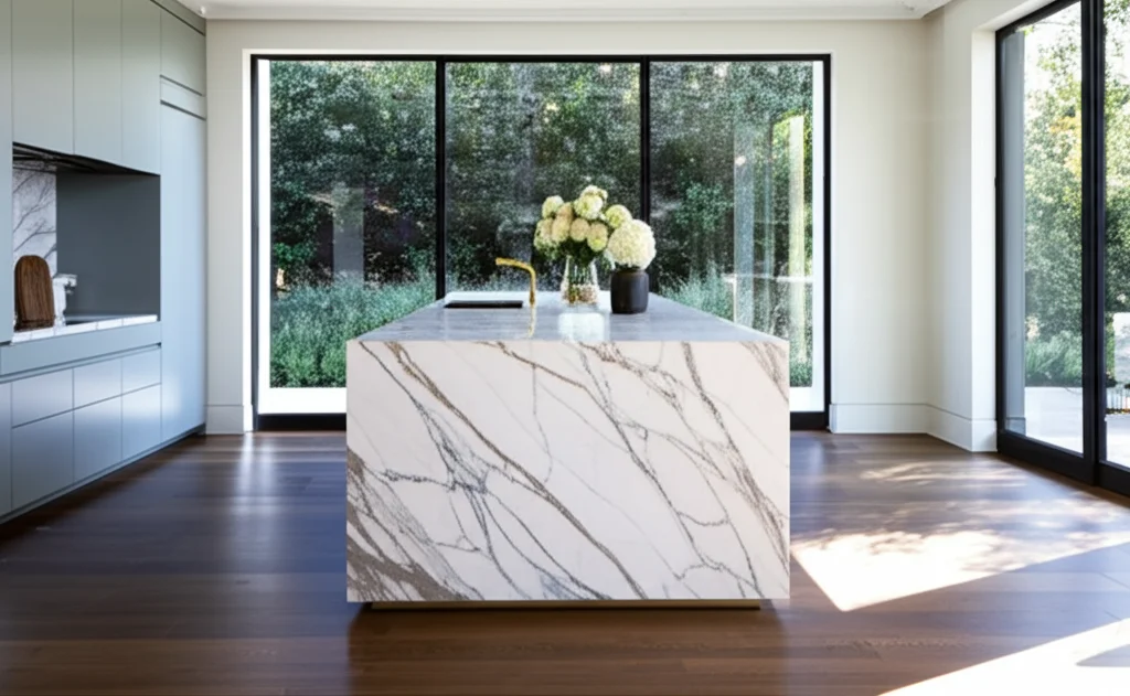 Interior shot showcasing Ariana Grandes Stunning Beverly Hills Estate Tour, featuring high ceilings and a neutral color palette.