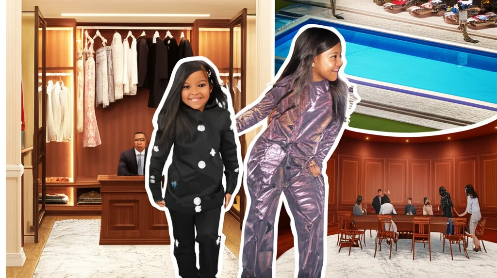 Kim Kardashian and Chicago West laughing together in their Calabasas mansion, showcasing their close bond.