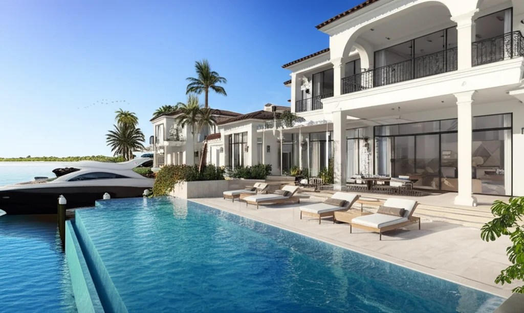 Interior design elements likely found in Jennifer Lopez's Miami Mansion on Star Island, showcasing modern and luxurious aesthetics.