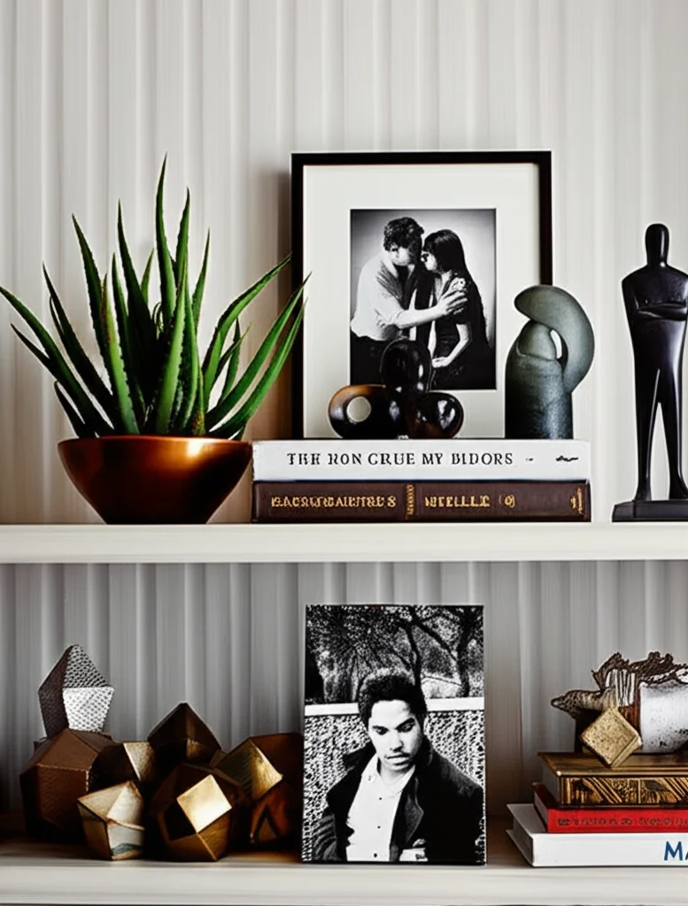 Nicole Richie and Joel Madden's living room featuring a mix of textures and patterns.