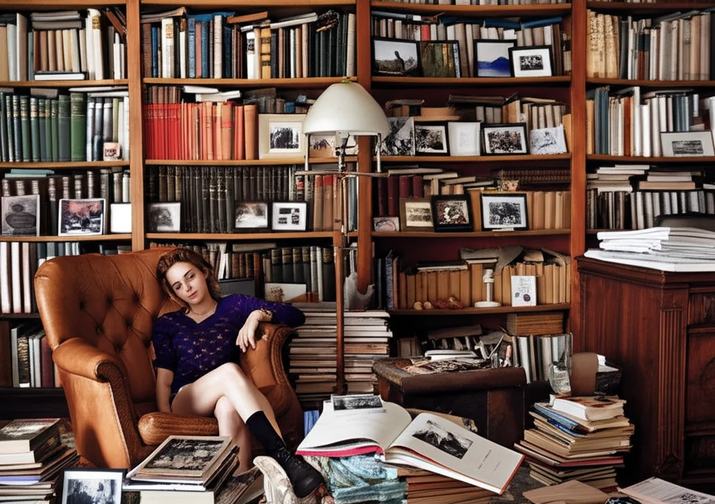 A stylish corner showcasing Kristen Stewart's eclectic taste in her Los Angeles Home, featuring vintage and modern furniture elements.
