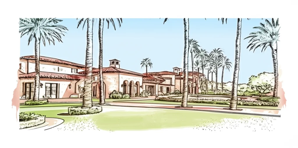 Aerial view of Montecito showcasing lush greenery and stunning estates related to Prince Harry and Meghan Markle's Montecito Estate: A Royal Escape